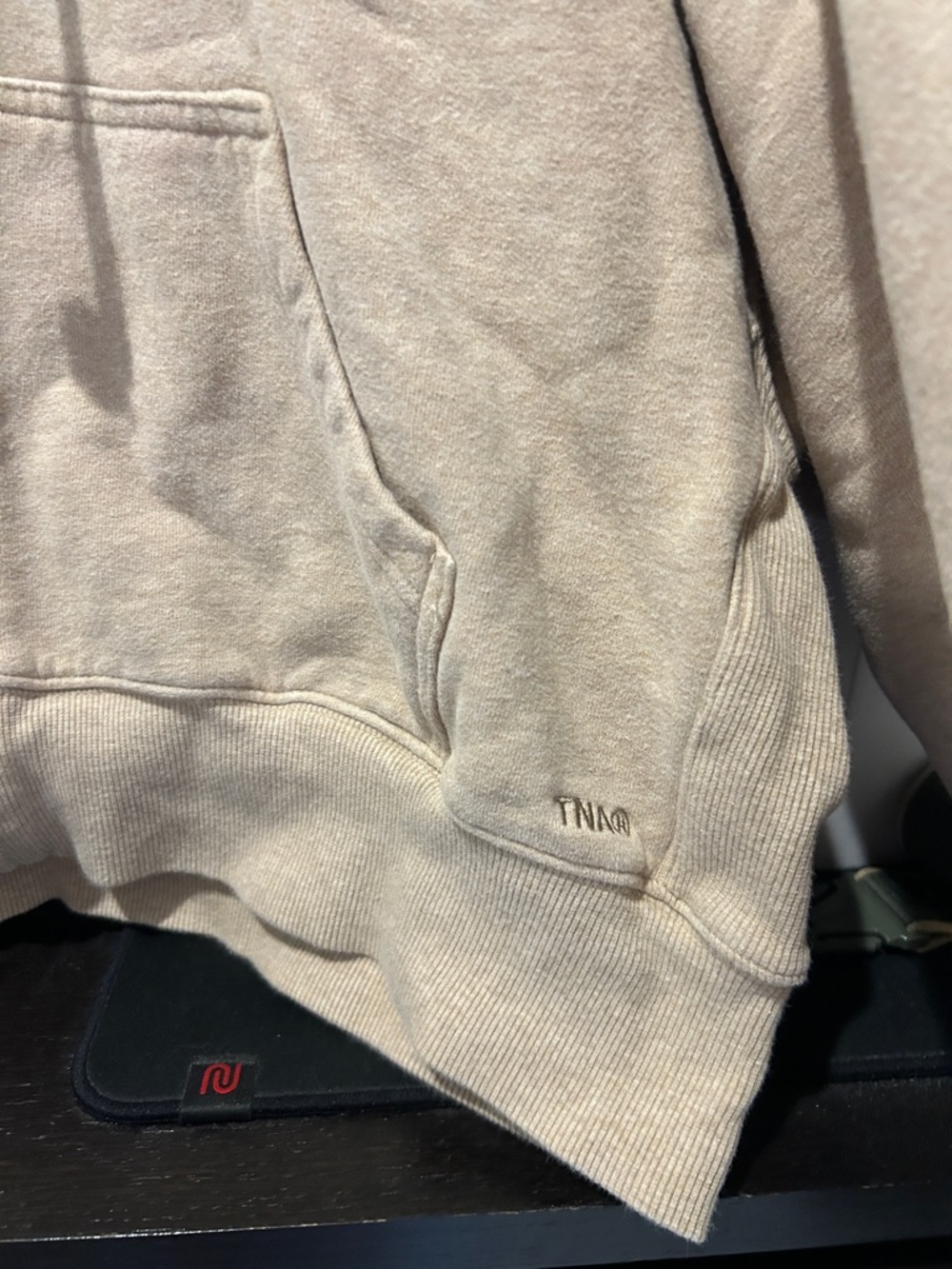 Beige TNA Zip-Up Cropped Sweatshirt - Picture 2 of 7